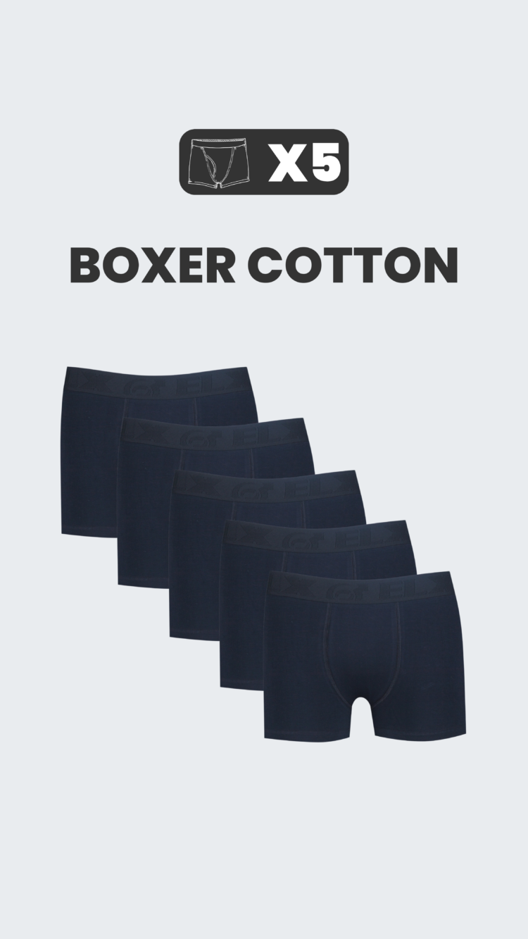 KIT 10 BOXER COTTON - PRETAS