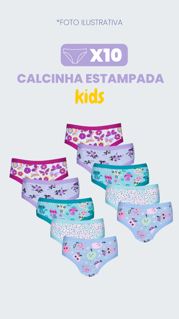 KIT 5 ESTAMPADAS KIDS - ESTAMPAS SORTIDAS