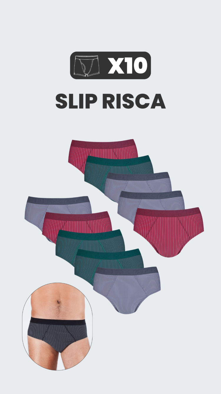 KIT 10 SLIP MICRO RISCA DE GIZ - SORTIDAS