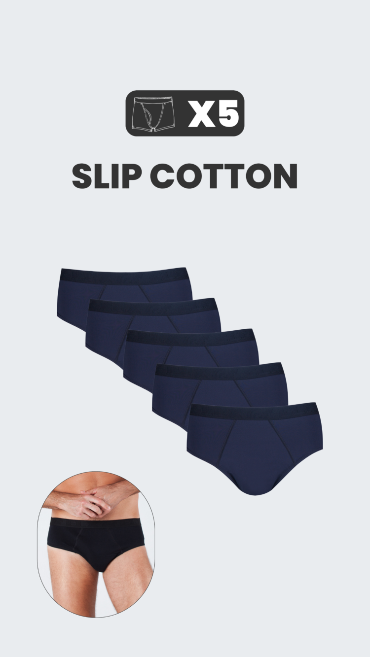 KIT 5 SLIP COTTON LISA - PRETAS