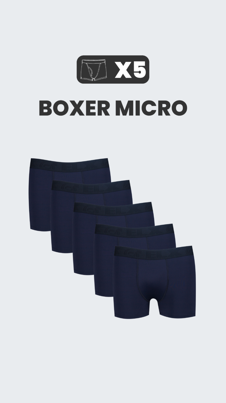 KIT 5 BOXER MICRO - PRETAS