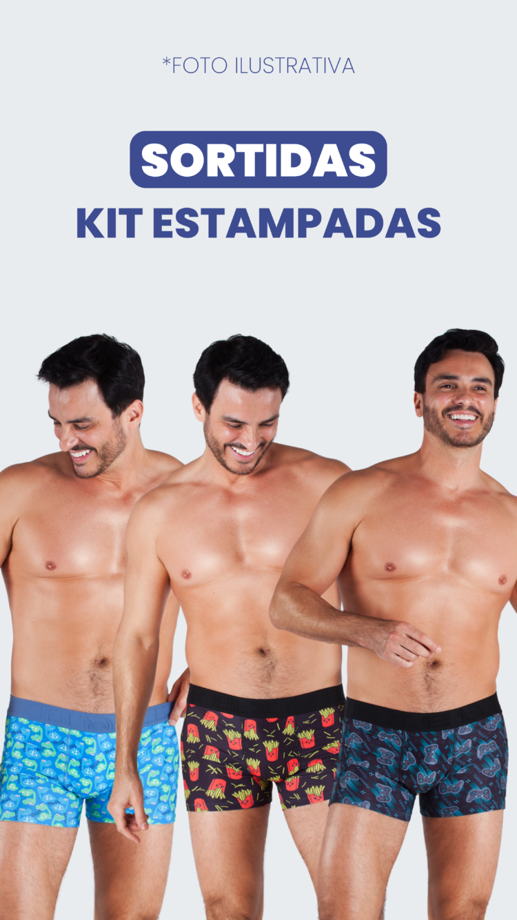 KIT 3 ESTAMPADAS - ESTAMPAS SORTIDAS