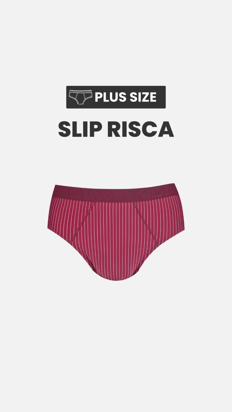 Cueca Slip Micro Risca Plus Size