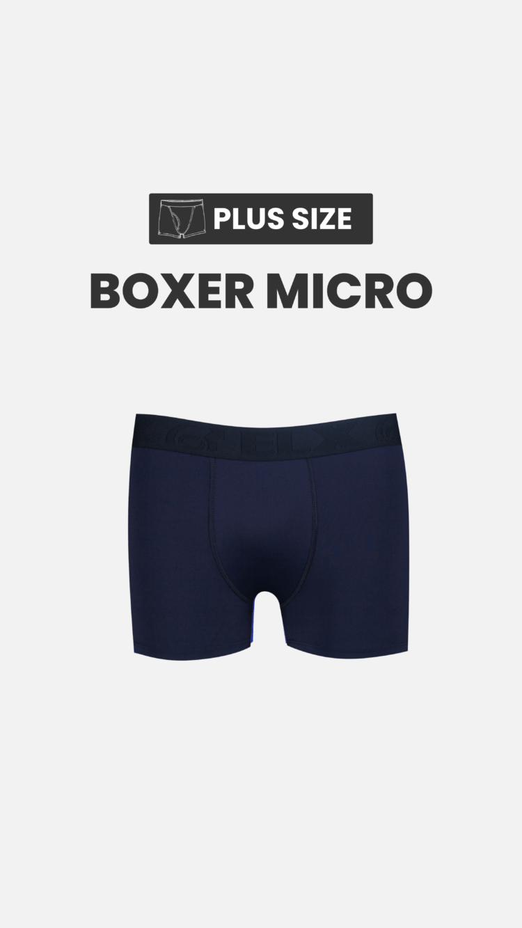 Boxer Plus Size Risca Micro Fibra